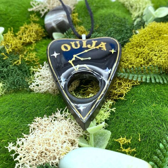 Aquarius Horoscope Constellation Ouija Planchette Necklace - Picture 4 of 11